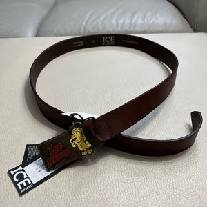 NWT - Ice Iceberg Men’s Leather Belt - Made in Italy - Size 115cm / XXL